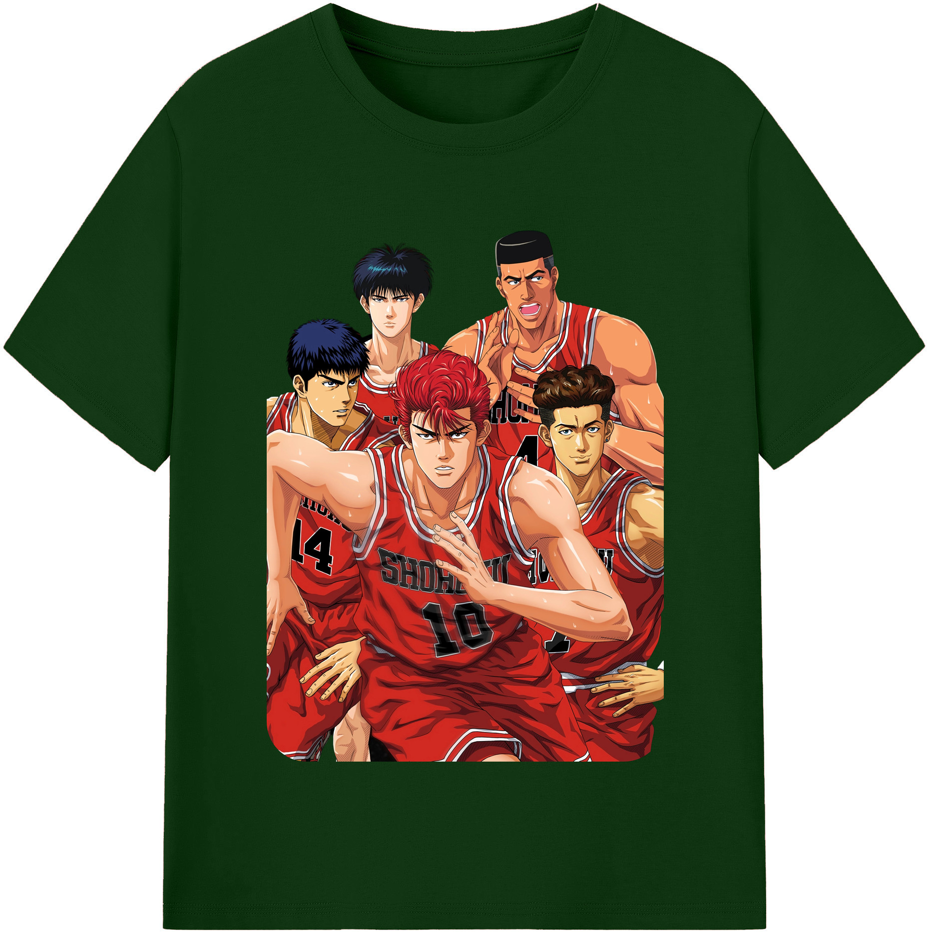 SLAM DUNK／スラムダンク 綿100％半袖Tシャツ（フロントプリント）